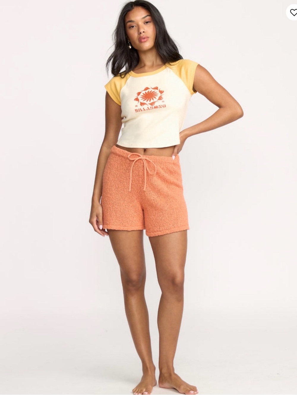 Billabong Beach Club Babe raglan crop t-shirt
